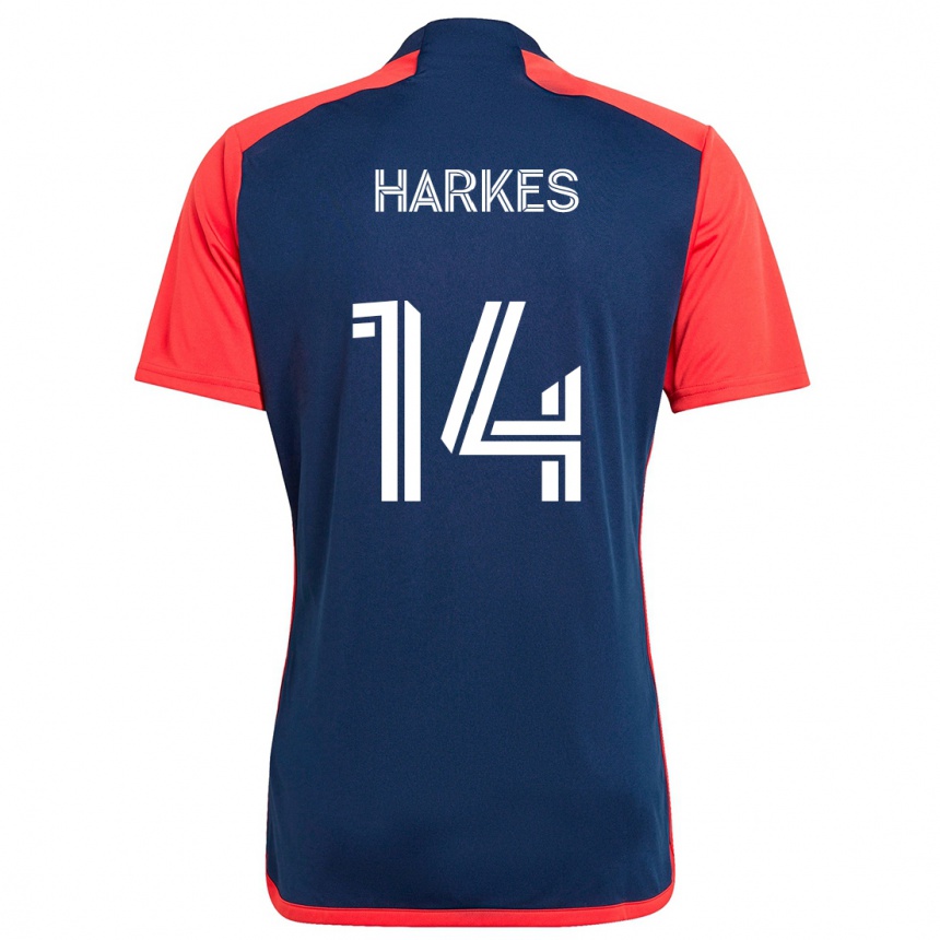 Niño Fútbol Camiseta Ian Harkes #14 Azul Rojo 1ª Equipación 2024/25 Argentina