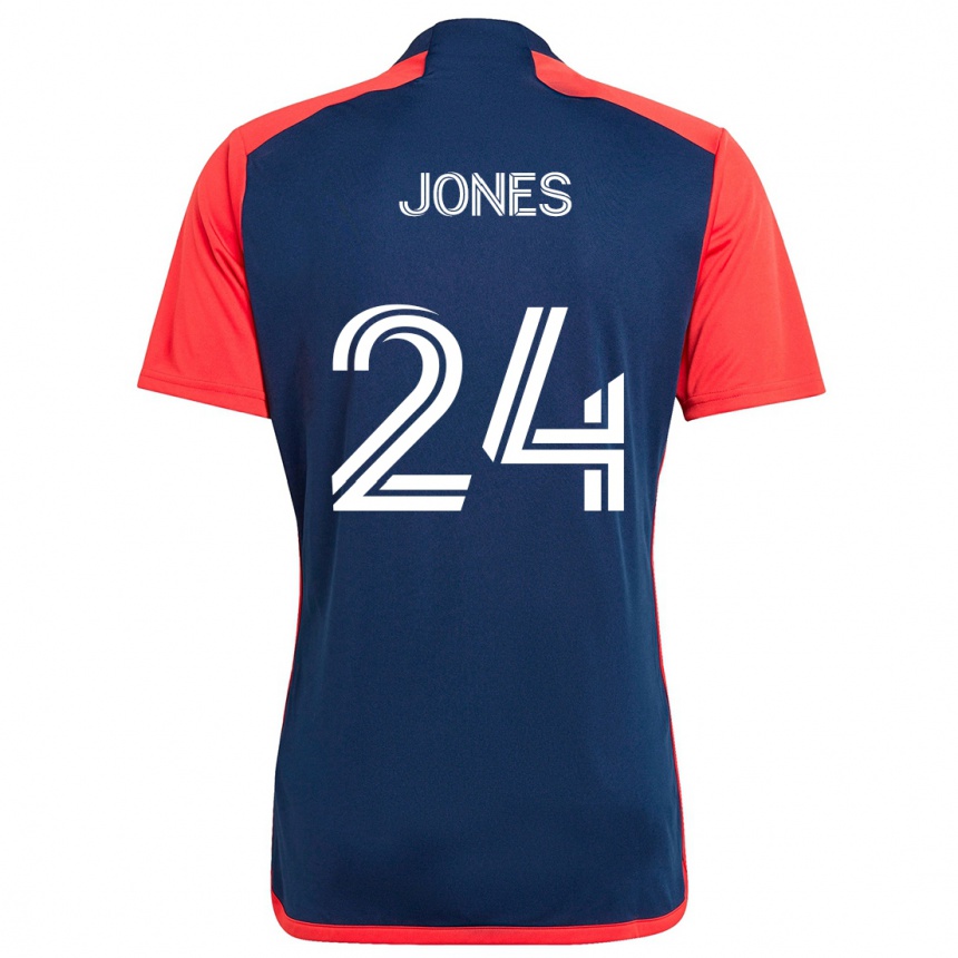 Niño Fútbol Camiseta Dejuan Jones #24 Azul Rojo 1ª Equipación 2024/25 Argentina