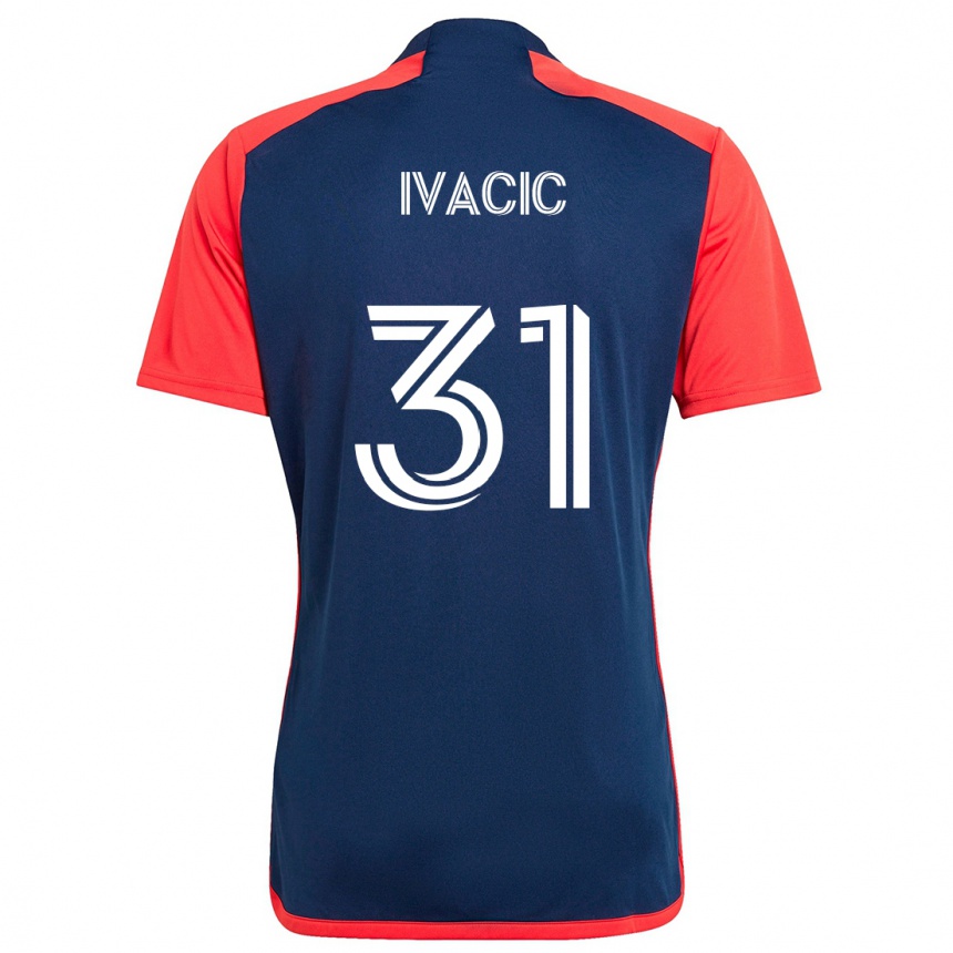 Niño Fútbol Camiseta Aljaz Ivacic #31 Azul Rojo 1ª Equipación 2024/25 Argentina