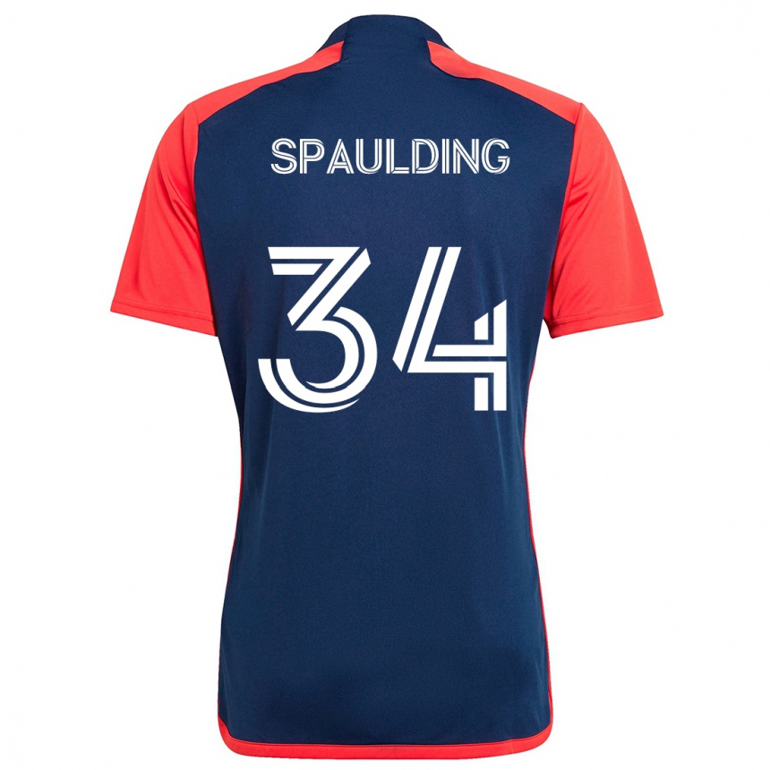 Niño Fútbol Camiseta Ryan Spaulding #34 Azul Rojo 1ª Equipación 2024/25 Argentina