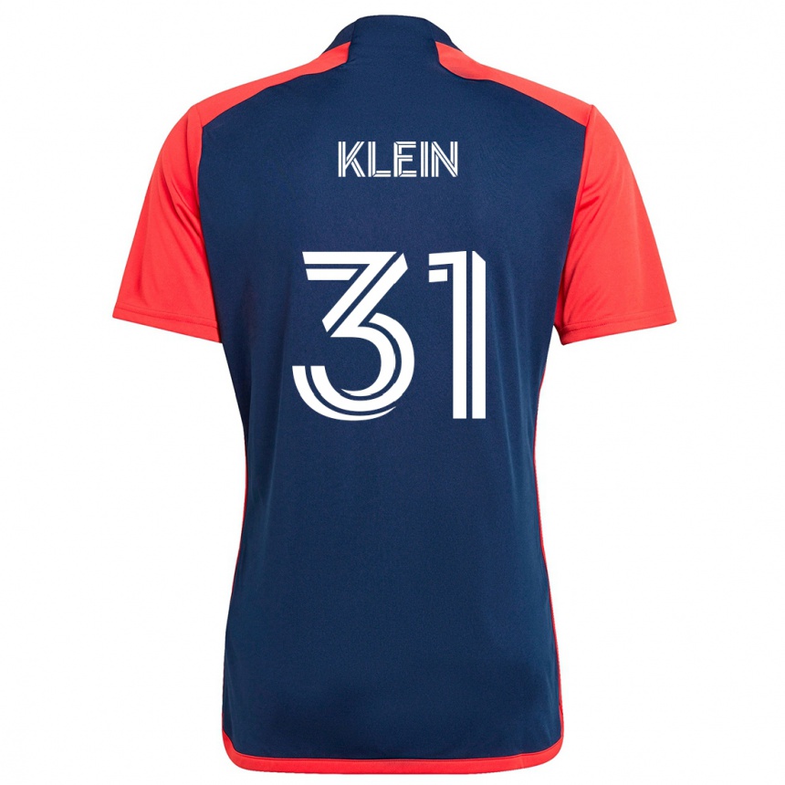 Niño Fútbol Camiseta Eric Klein #31 Azul Rojo 1ª Equipación 2024/25 Argentina