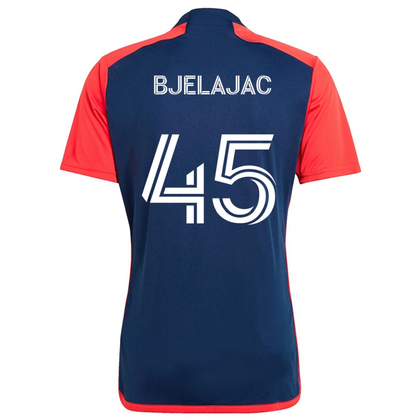 Niño Fútbol Camiseta Andrej Bjelajac #45 Azul Rojo 1ª Equipación 2024/25 Argentina