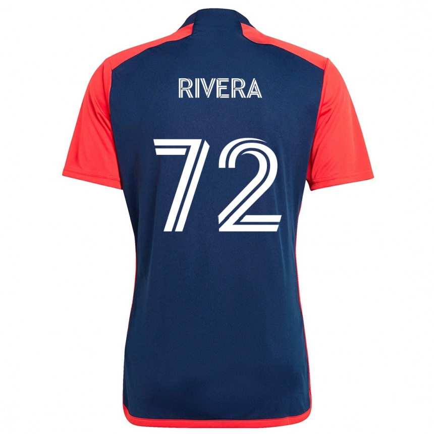 Niño Fútbol Camiseta Damián Rivera #72 Azul Rojo 1ª Equipación 2024/25 Argentina