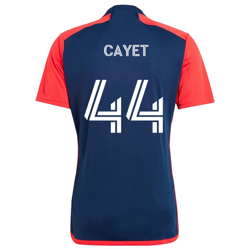 Niño Fútbol Camiseta Pierre Cayet #44 Azul Rojo 1ª Equipación 2024/25 Argentina