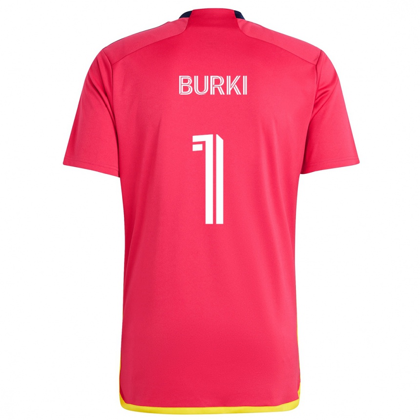 Niño Fútbol Camiseta Roman Bürki #1 Rojo Azul 1ª Equipación 2024/25 Argentina