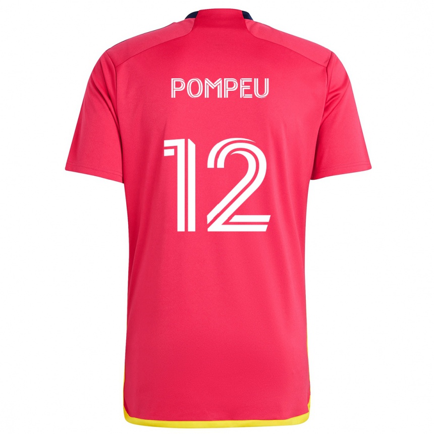 Niño Fútbol Camiseta Célio Pompeu #12 Rojo Azul 1ª Equipación 2024/25 Argentina