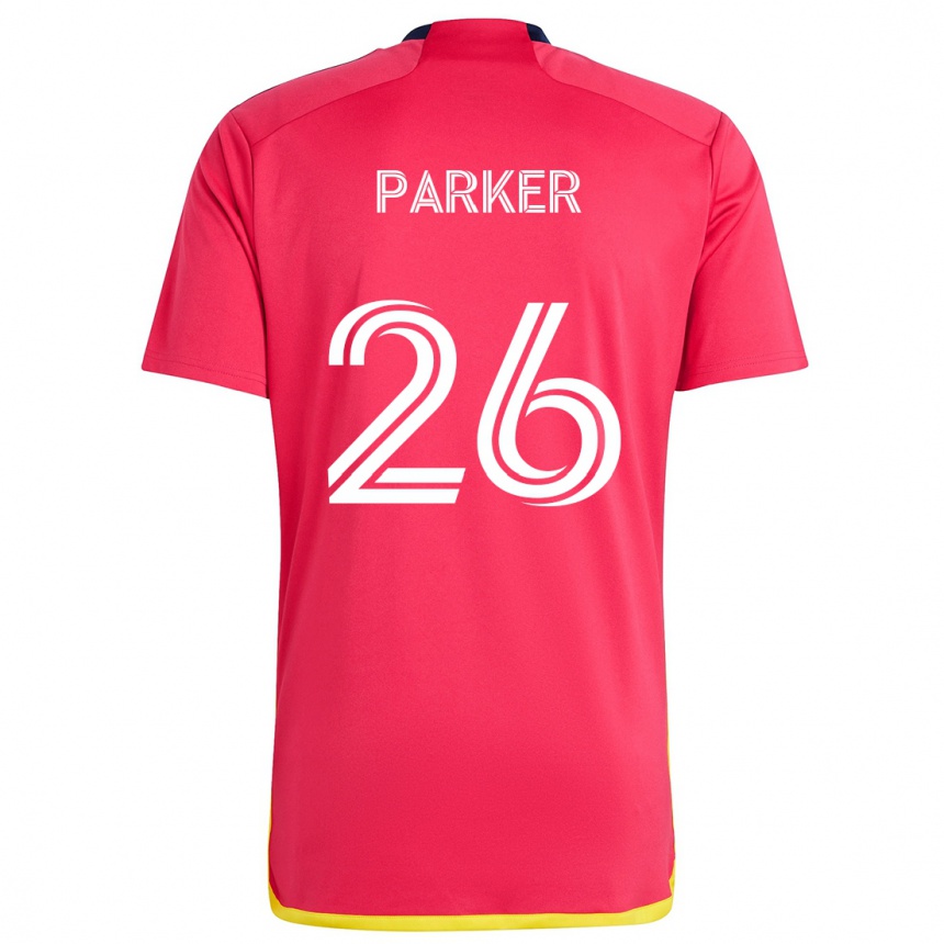 Niño Fútbol Camiseta Tim Parker #26 Rojo Azul 1ª Equipación 2024/25 Argentina