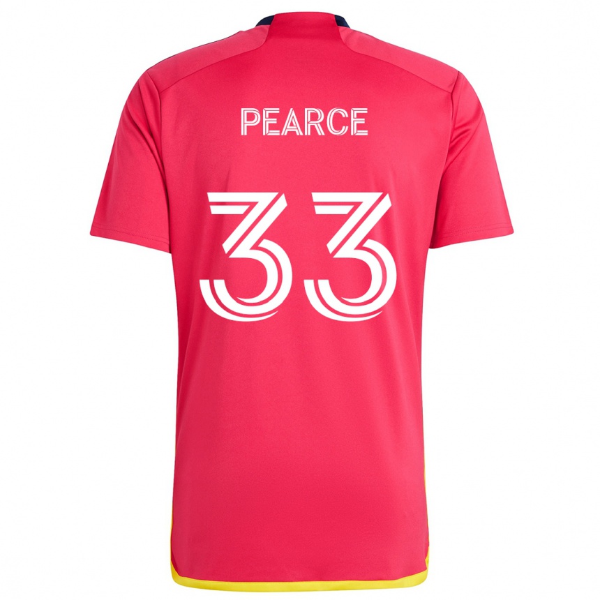 Niño Fútbol Camiseta Tyson Pearce #33 Rojo Azul 1ª Equipación 2024/25 Argentina