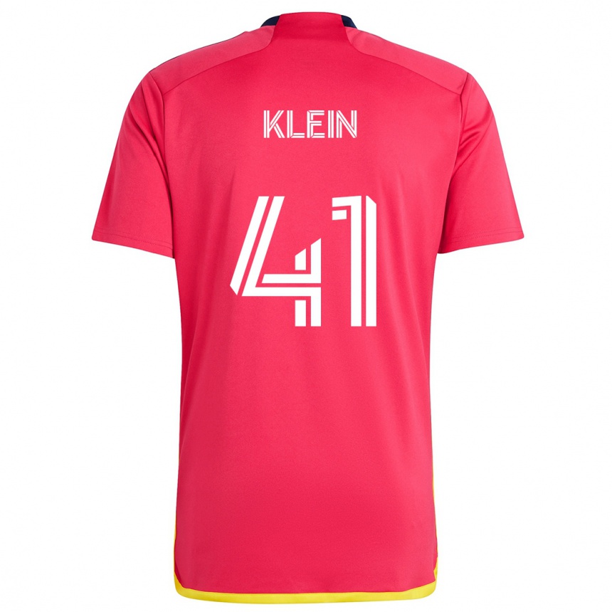 Niño Fútbol Camiseta Johnny Klein #41 Rojo Azul 1ª Equipación 2024/25 Argentina