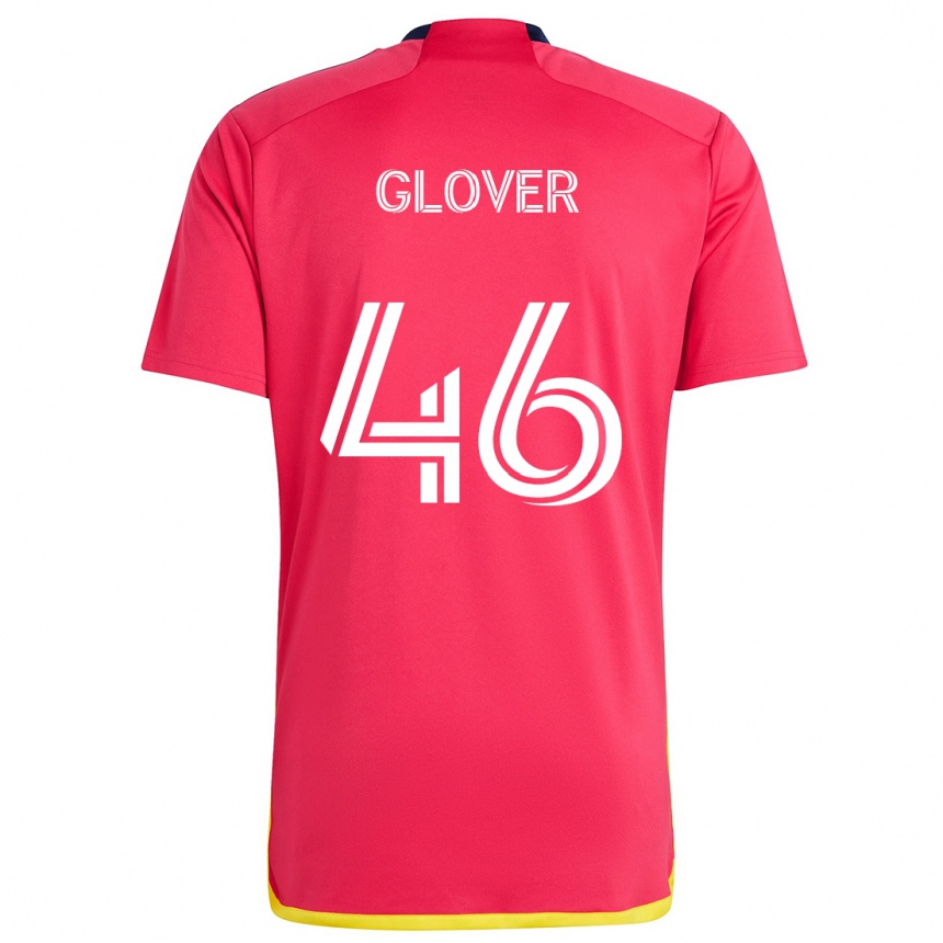 Niño Fútbol Camiseta Caden Glover #46 Rojo Azul 1ª Equipación 2024/25 Argentina