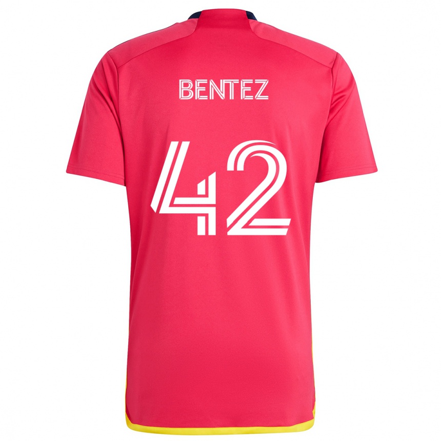 Niño Fútbol Camiseta Óscar Benítez #42 Rojo Azul 1ª Equipación 2024/25 Argentina