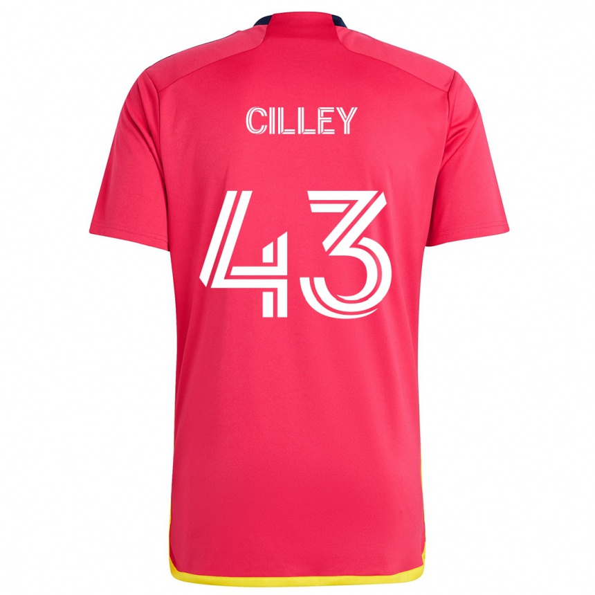 Niño Fútbol Camiseta Cam Cilley #43 Rojo Azul 1ª Equipación 2024/25 Argentina