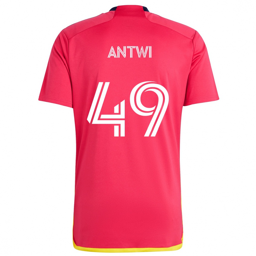 Niño Fútbol Camiseta Seth Antwi #49 Rojo Azul 1ª Equipación 2024/25 Argentina