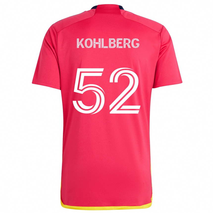 Niño Fútbol Camiseta Andrew Kohlberg #52 Rojo Azul 1ª Equipación 2024/25 Argentina