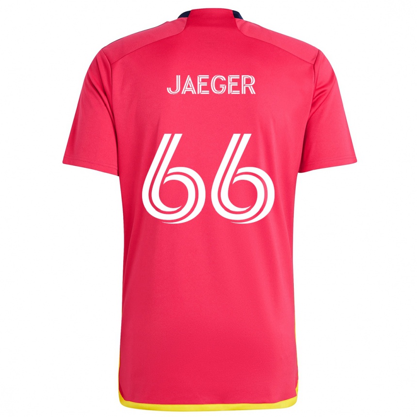 Niño Fútbol Camiseta Kai Jaeger #66 Rojo Azul 1ª Equipación 2024/25 Argentina