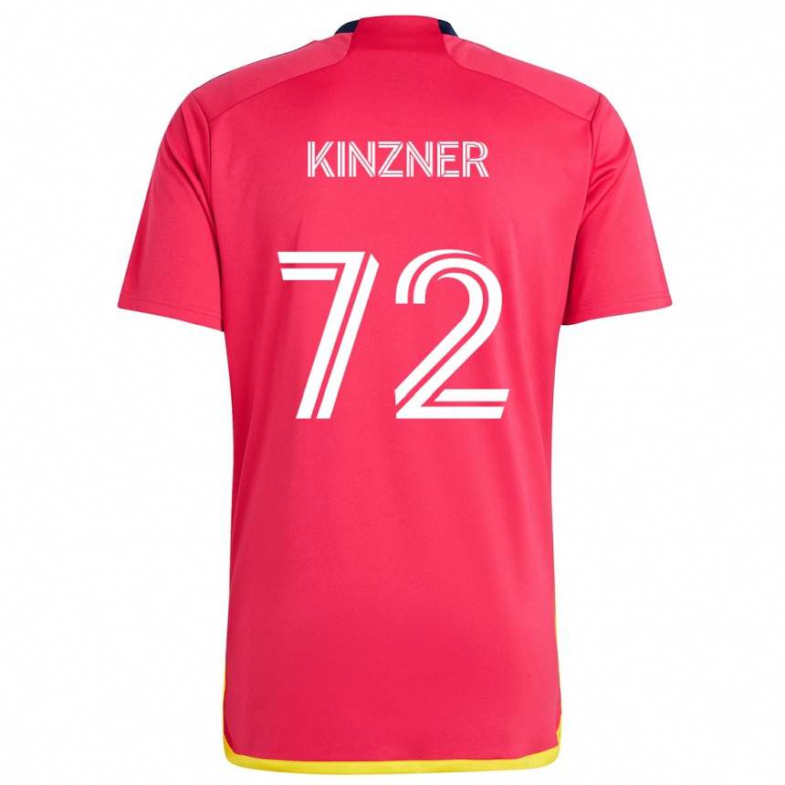 Niño Fútbol Camiseta Eric Kinzner #72 Rojo Azul 1ª Equipación 2024/25 Argentina