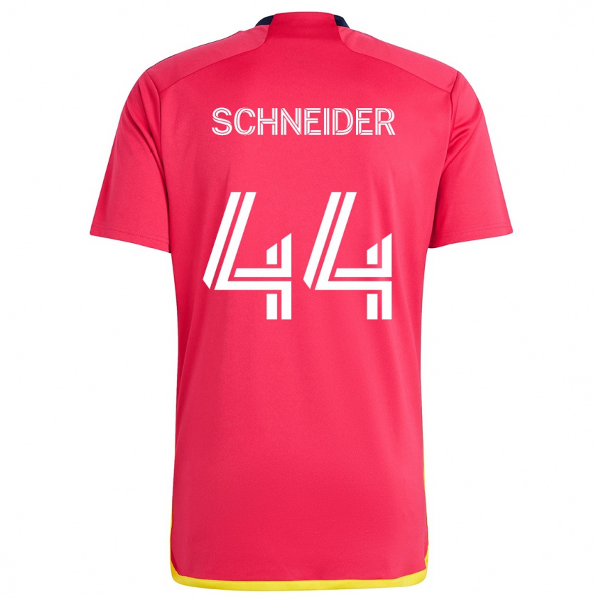 Niño Fútbol Camiseta Max Schneider #44 Rojo Azul 1ª Equipación 2024/25 Argentina