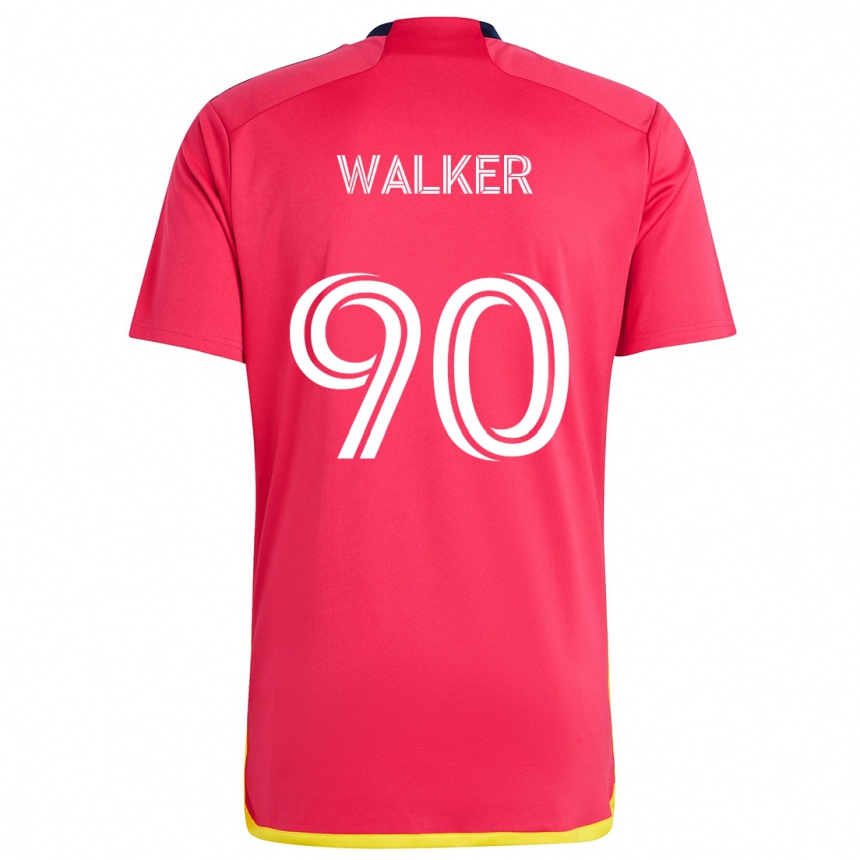 Niño Fútbol Camiseta Eric Walker #90 Rojo Azul 1ª Equipación 2024/25 Argentina