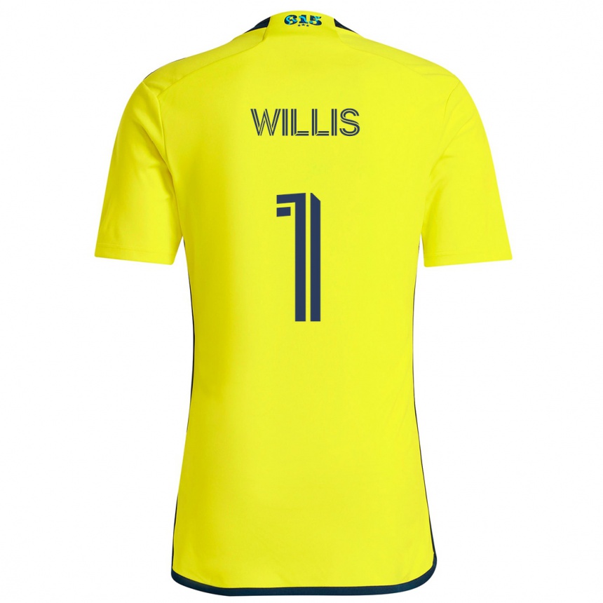 Niño Fútbol Camiseta Joe Willis #1 Amarillo Azul 1ª Equipación 2024/25 Argentina