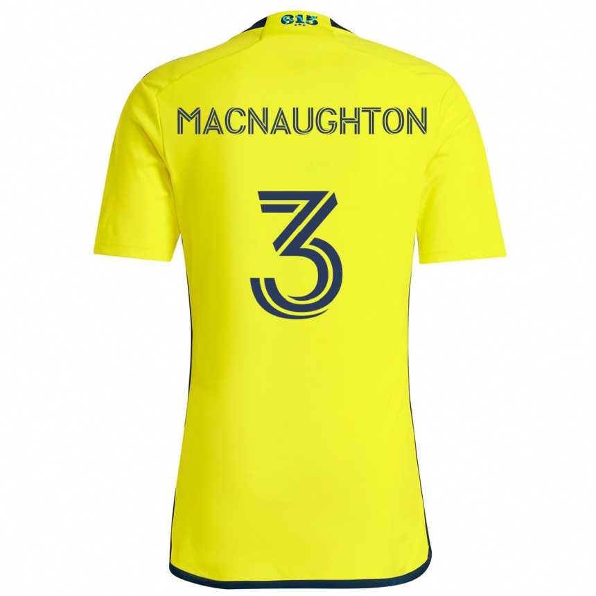 Niño Fútbol Camiseta Lukas Macnaughton #3 Amarillo Azul 1ª Equipación 2024/25 Argentina