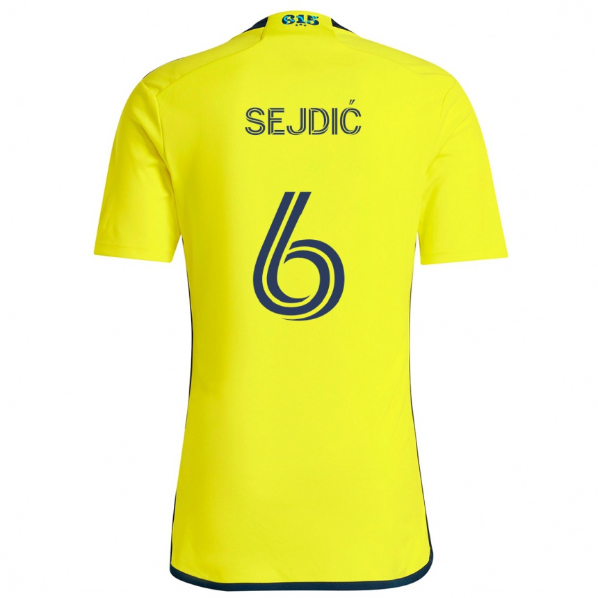 Niño Fútbol Camiseta Amar Sejdić #6 Amarillo Azul 1ª Equipación 2024/25 Argentina