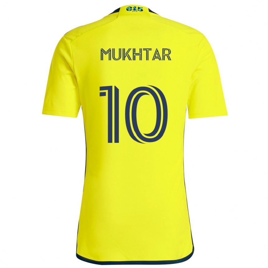 Niño Fútbol Camiseta Hany Mukhtar #10 Amarillo Azul 1ª Equipación 2024/25 Argentina