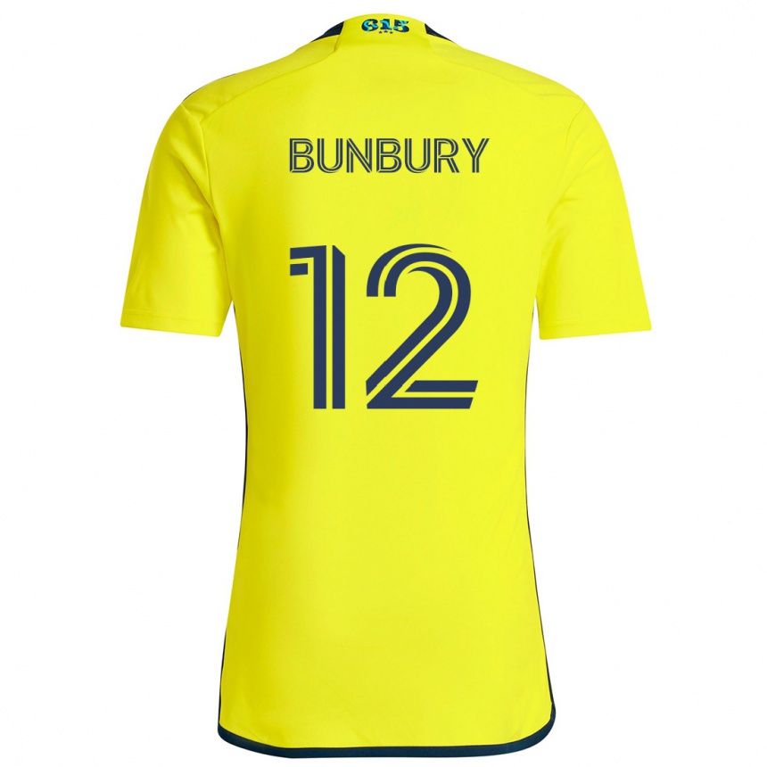 Niño Fútbol Camiseta Teal Bunbury #12 Amarillo Azul 1ª Equipación 2024/25 Argentina