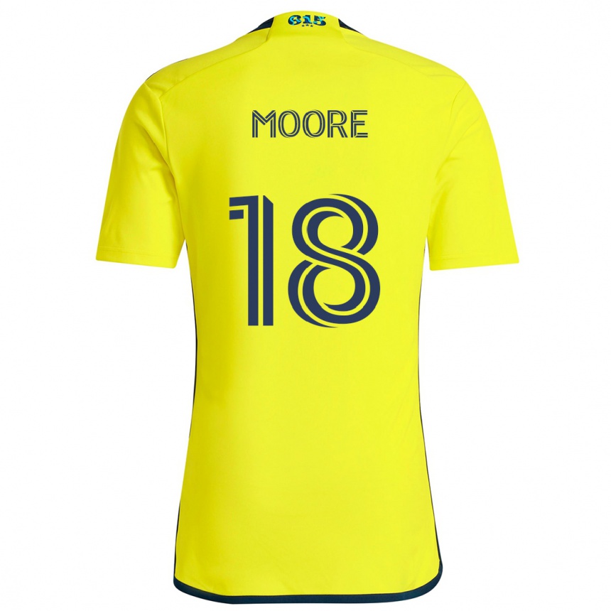 Niño Fútbol Camiseta Shaq Moore #18 Amarillo Azul 1ª Equipación 2024/25 Argentina