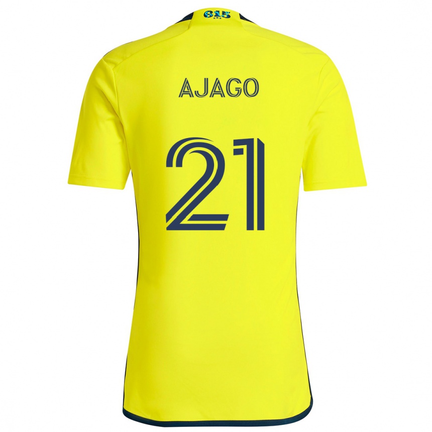 Niño Fútbol Camiseta Forster Ajago #21 Amarillo Azul 1ª Equipación 2024/25 Argentina