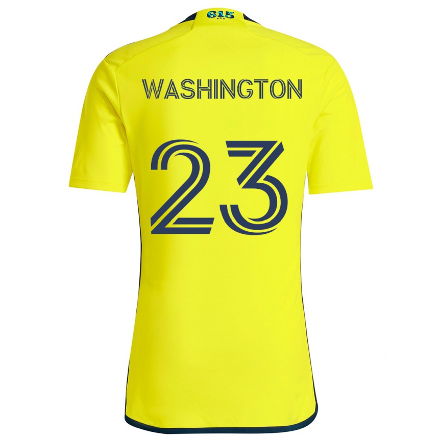 Niño Fútbol Camiseta Taylor Washington #23 Amarillo Azul 1ª Equipación 2024/25 Argentina