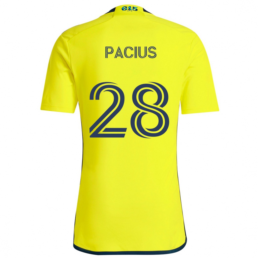 Niño Fútbol Camiseta Woobens Pacius #28 Amarillo Azul 1ª Equipación 2024/25 Argentina