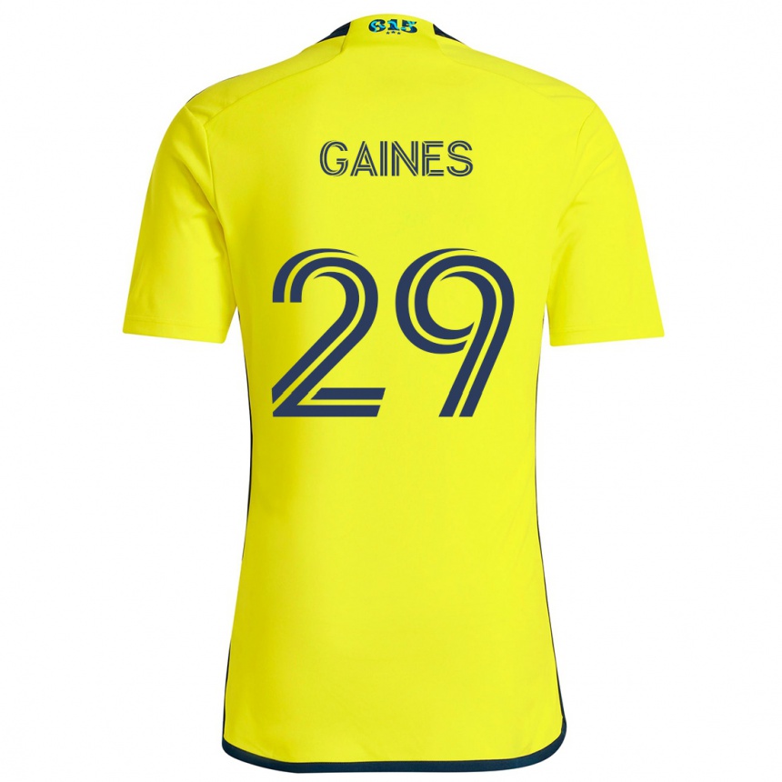 Niño Fútbol Camiseta Julian Gaines #29 Amarillo Azul 1ª Equipación 2024/25 Argentina