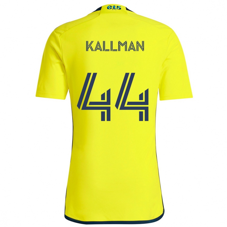 Niño Fútbol Camiseta Brent Kallman #44 Amarillo Azul 1ª Equipación 2024/25 Argentina