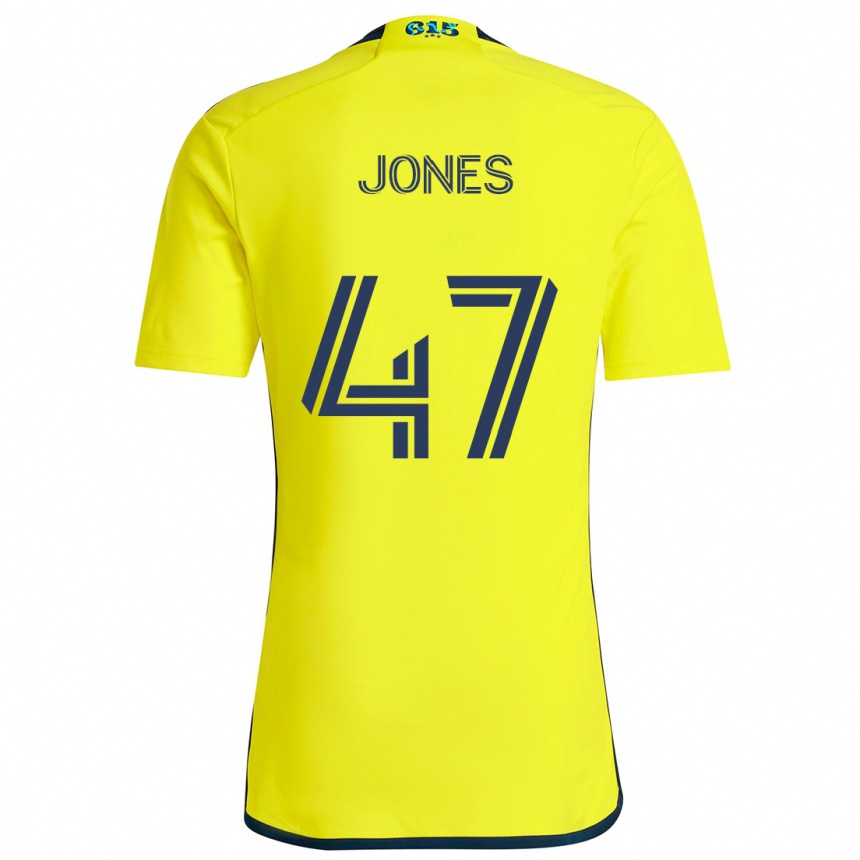 Niño Fútbol Camiseta Isaiah Jones #47 Amarillo Azul 1ª Equipación 2024/25 Argentina