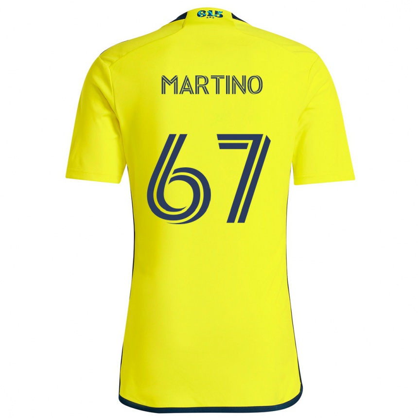 Niño Fútbol Camiseta Ben Martino #67 Amarillo Azul 1ª Equipación 2024/25 Argentina