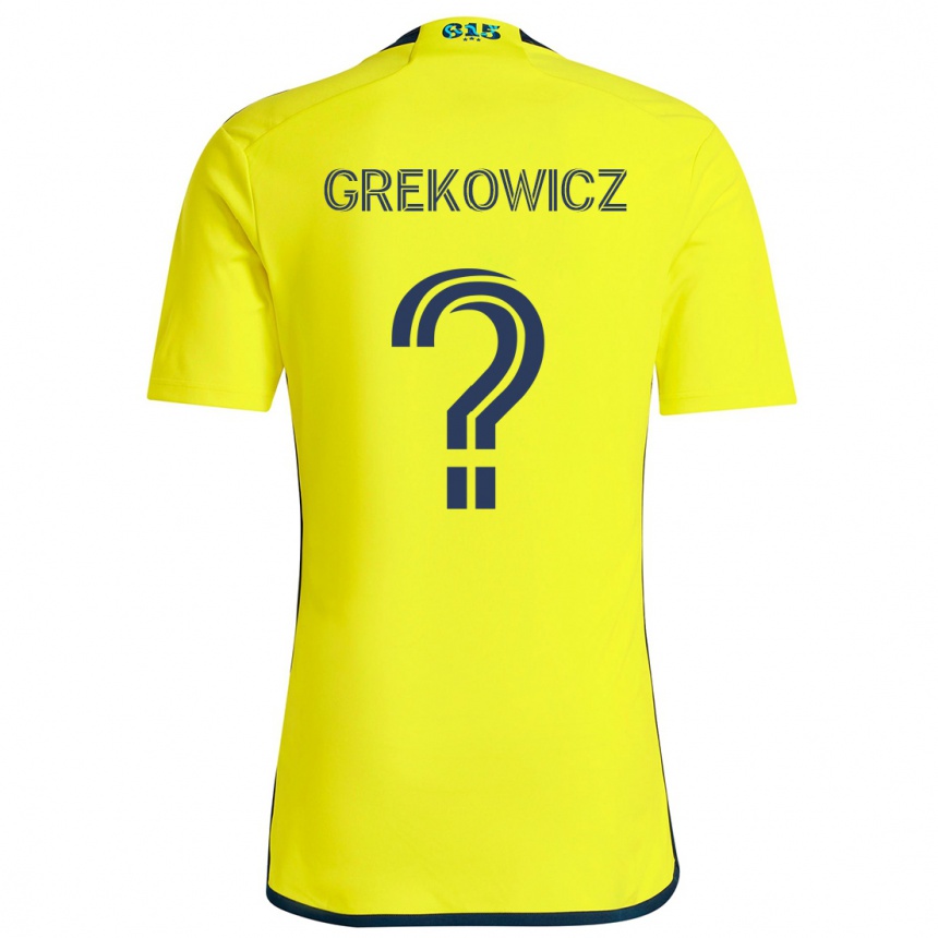 Niño Fútbol Camiseta Jacob Grekowicz #0 Amarillo Azul 1ª Equipación 2024/25 Argentina