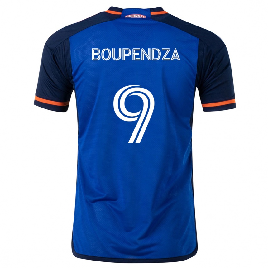 Niño Fútbol Camiseta Aaron Boupendza #9 Azul Blanco 1ª Equipación 2024/25 Argentina