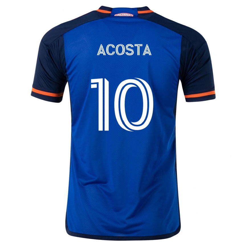 Niño Fútbol Camiseta Luciano Acosta #10 Azul Blanco 1ª Equipación 2024/25 Argentina