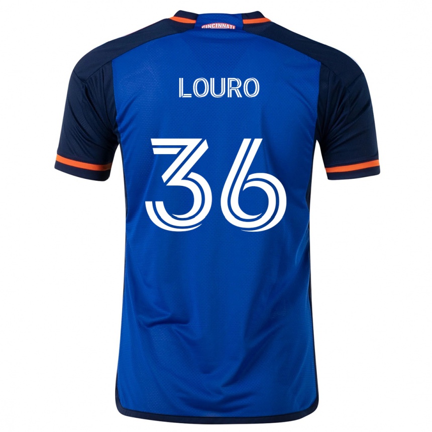 Niño Fútbol Camiseta Evan Louro #36 Azul Blanco 1ª Equipación 2024/25 Argentina