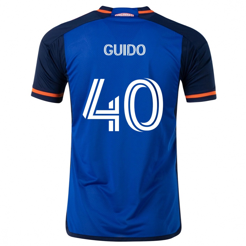 Niño Fútbol Camiseta Alejandro Guido #40 Azul Blanco 1ª Equipación 2024/25 Argentina