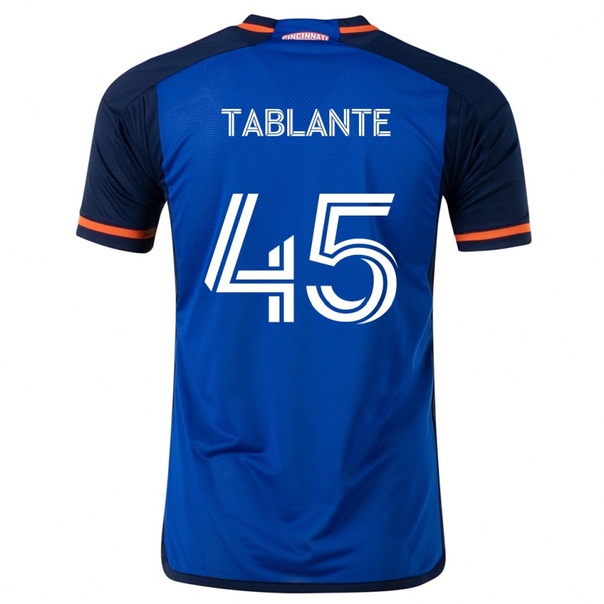 Niño Fútbol Camiseta Moises Tablante #45 Azul Blanco 1ª Equipación 2024/25 Argentina