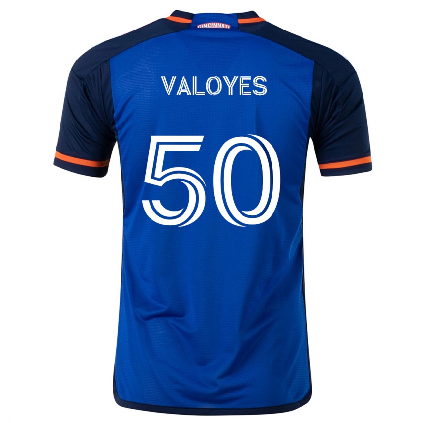 Niño Fútbol Camiseta Yeiner Valoyes #50 Azul Blanco 1ª Equipación 2024/25 Argentina