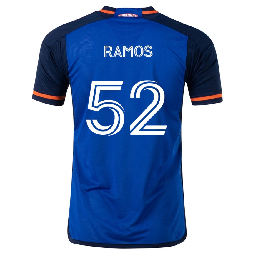 Niño Fútbol Camiseta Yair Ramos #52 Azul Blanco 1ª Equipación 2024/25 Argentina