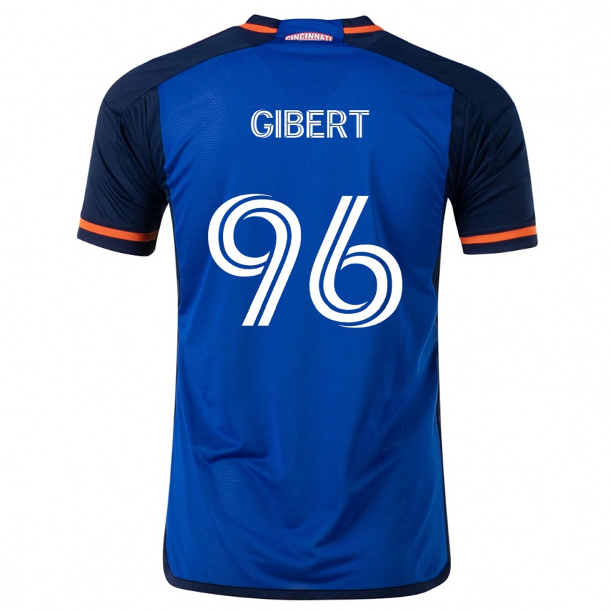 Niño Fútbol Camiseta Gaël Gibert #96 Azul Blanco 1ª Equipación 2024/25 Argentina