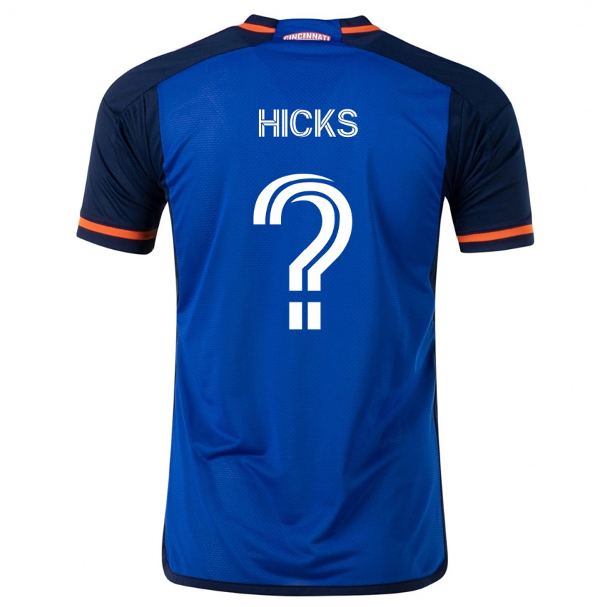 Niño Fútbol Camiseta Elijah Hicks #0 Azul Blanco 1ª Equipación 2024/25 Argentina