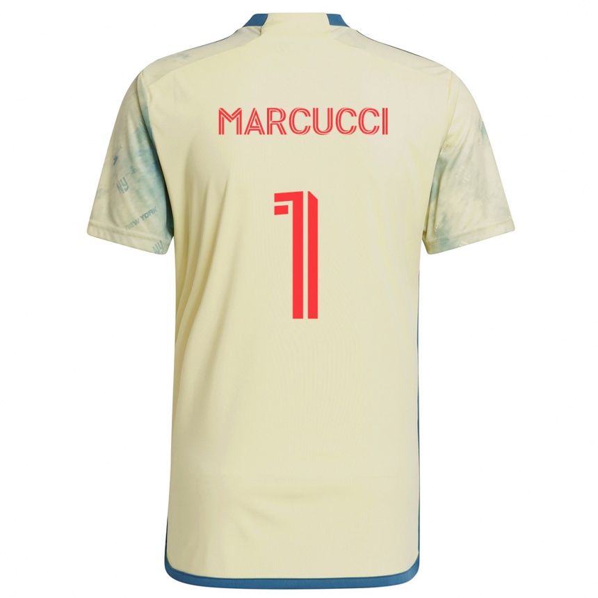 Niño Fútbol Camiseta Aj Marcucci #1 Amarillo Rojo Azul 1ª Equipación 2024/25 Argentina