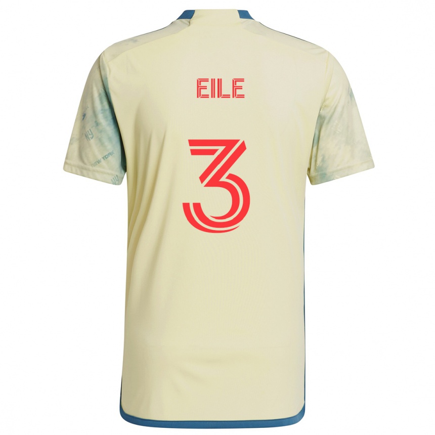 Niño Fútbol Camiseta Noah Eile #3 Amarillo Rojo Azul 1ª Equipación 2024/25 Argentina