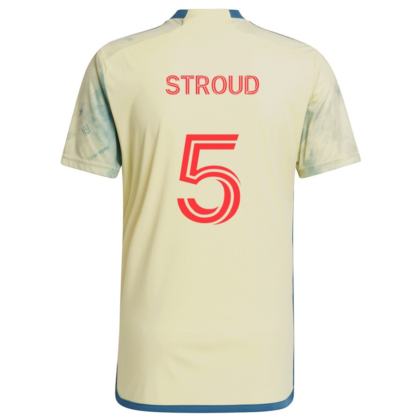 Niño Fútbol Camiseta Peter Stroud #5 Amarillo Rojo Azul 1ª Equipación 2024/25 Argentina