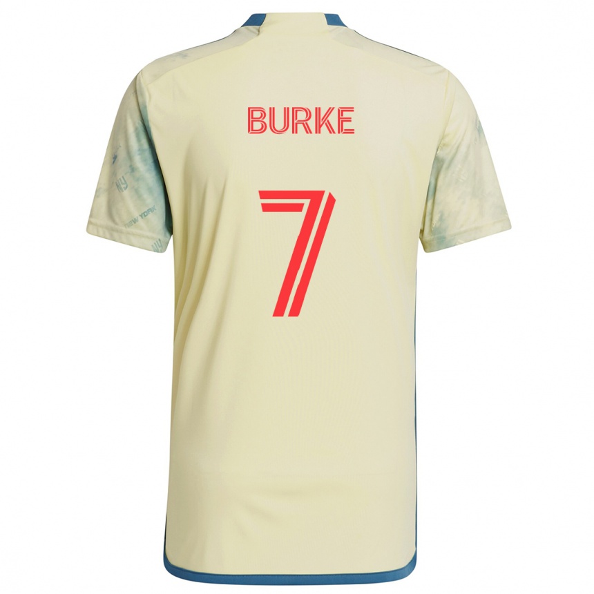 Niño Fútbol Camiseta Cory Burke #7 Amarillo Rojo Azul 1ª Equipación 2024/25 Argentina