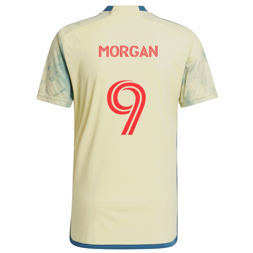 Niño Fútbol Camiseta Lewis Morgan #9 Amarillo Rojo Azul 1ª Equipación 2024/25 Argentina